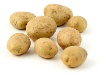 potatoes isolated on white