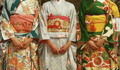 Japanese Kimonos - obrazy, fototapety, plakaty