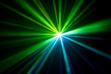 Disco ball with rays in haze