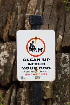 Dog fouling sign