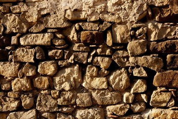 Masonry in Spain, old stone walls
