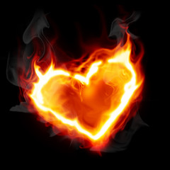 Obraz na płótnie Canvas Flaming Heart