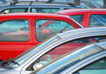 Obraz premium Parked cars