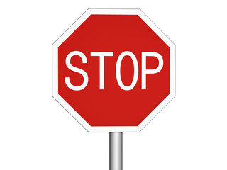 stop sign-symbol isolated on white background