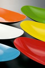 coloured dishes