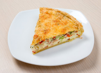 home pie with cheese and vegetable