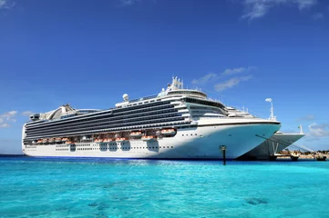 Poster Cruiseschepen voor anker op Grand Turk Island © R. Gino Santa Maria