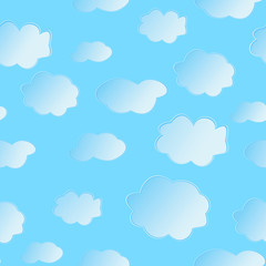 Seamless vector illustration of clouds