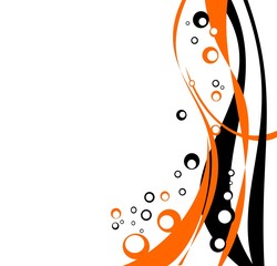 Black Orange Abstract Vector Design