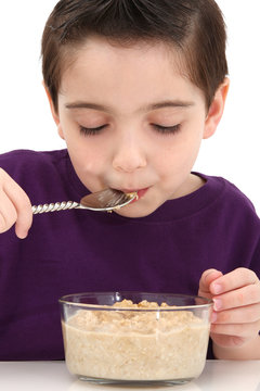 Boy Eating Oatmeal