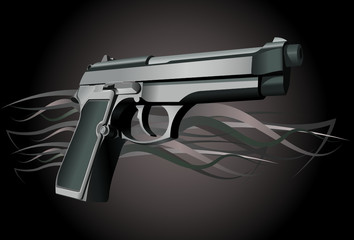 Pistol illustration.