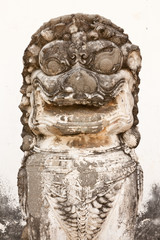 Sand stone lion in Chinese style.