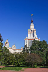 Fototapeta premium Main building of Moscow State University, Moscow, Russia
