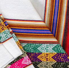 peruvian textil closeup