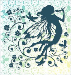 Beautiful Fairy vector graphic