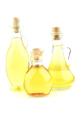 Obraz na płótnie Canvas olive oil pitchers over white