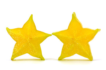 carambola on the white background