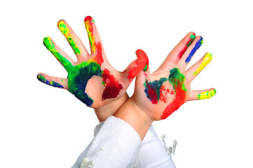 Painted hands