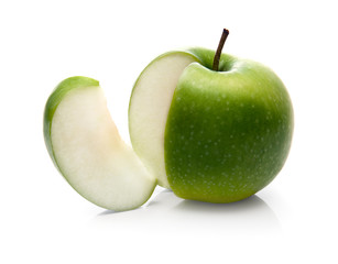 green apple and slice