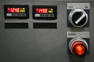 Industrial control panel installation button