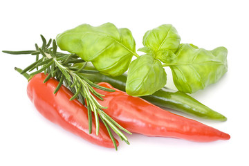 peperoni, rosemary and basil