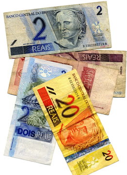 Argent Brésil. Billet de banque brésiliens.  Reals.
