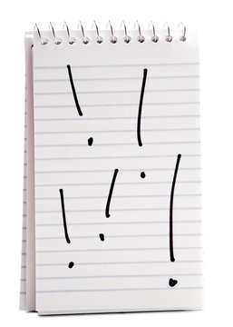 Exclamation Point On Spiral Notebook
