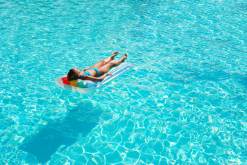 Girl in swimming pool