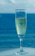 Glass of Champagne at Sea