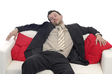 Businessman sleeping