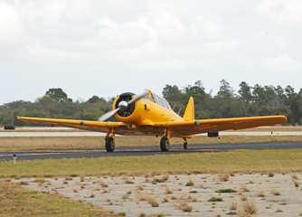 Old propeller airplane