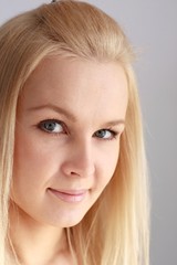 Naklejka premium Smiling blond woman