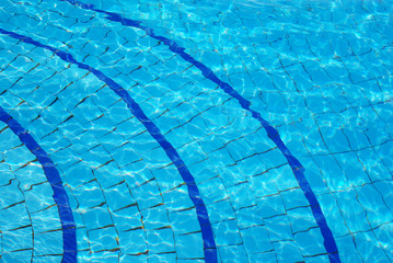 Swimming pool blue background