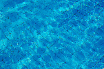 Beautiful vibrant blue water reflections