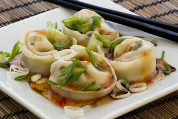 Asiatische Teigtaschen