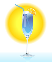 Blue lagoon cocktail