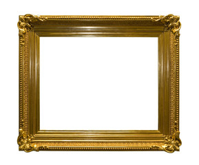 Antique picture frame with clipping path