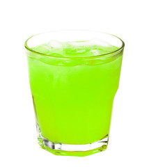 cocktail with ice isolated on white background