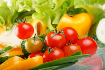 .Fresh vegetables.