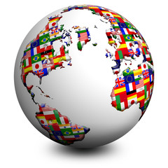 Globo Bandiere-Flags Globe-Globe Drapeau 2