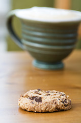 a cup of coffee and abicuit