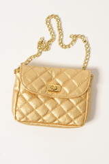 a golden handbag