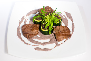 Grilled beef medallions