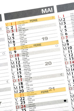 jours f&eacute;ri&eacute;s mai