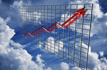 Finance graph arrow up