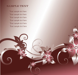 silver floral background