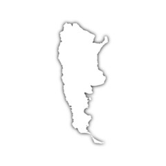 map of argentina with shadow