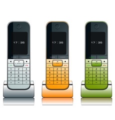 Set of vector modern wireless phone.
