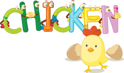 the word chicken