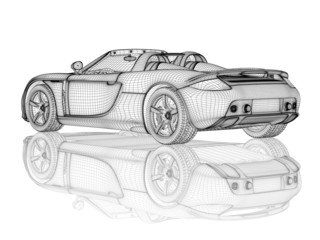 Structure of the car, rear view